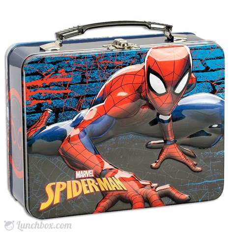 metal spiderman lunch box|spider man metal lunch box.